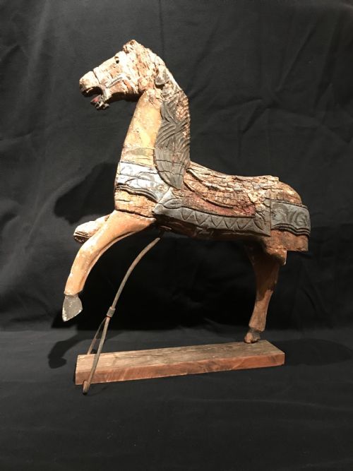 ANTIQUE WOODEN HORSE - ADDITIONAL PHOTO 4