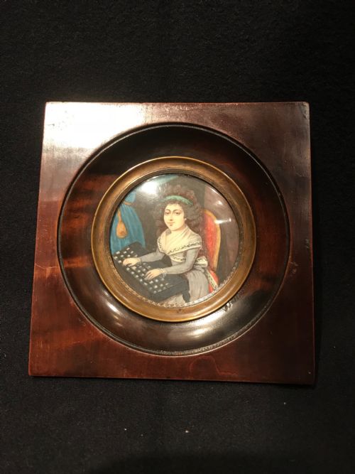 antique portrait miniature - CATEGORY: ANTIQUE ART - DATED 18TH CENTURY