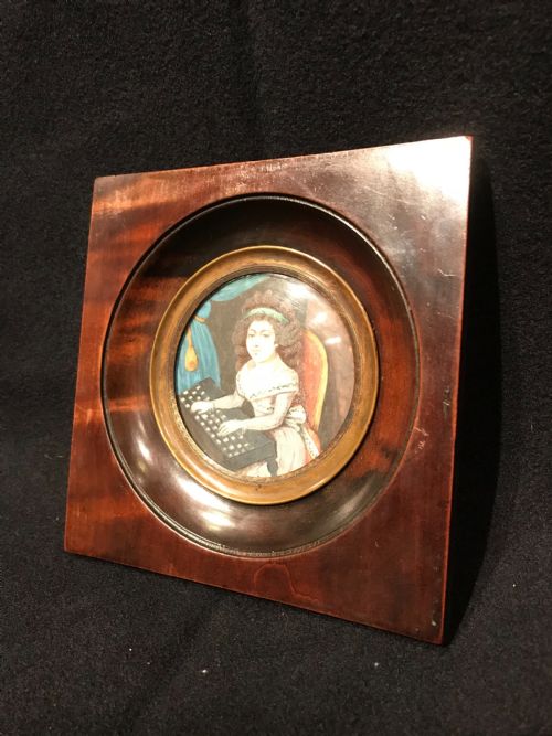 ANTIQUE PORTRAIT MINIATURE - ADDITIONAL PHOTO 3