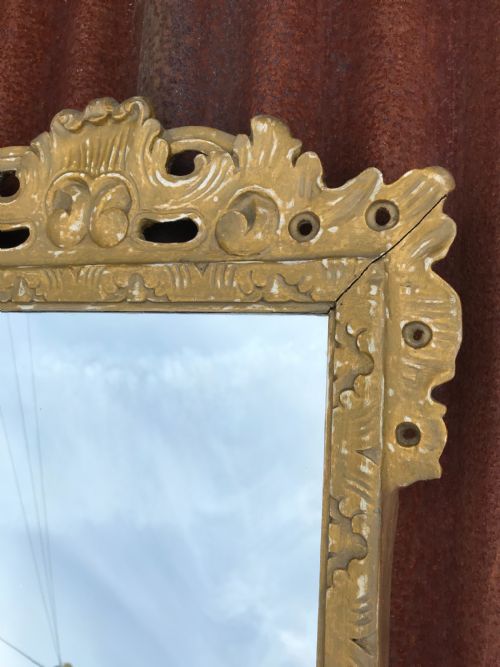 ANTIQUE GILTWOOD MIRROR - ADDITIONAL PHOTO 3
