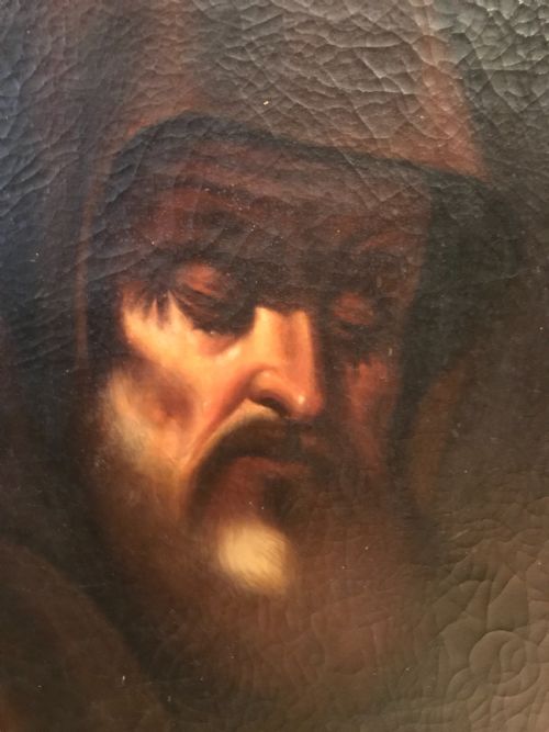 LARGE ANTIQUE OIL PORTRAIT - ADDITIONAL PHOTO 1