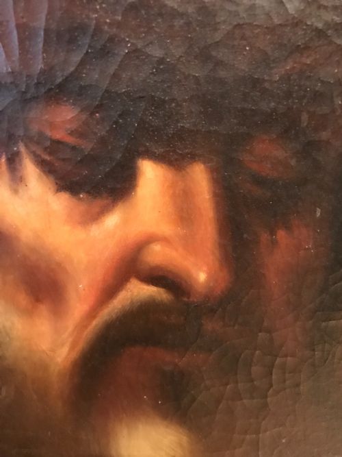 LARGE ANTIQUE OIL PORTRAIT - ADDITIONAL PHOTO 3
