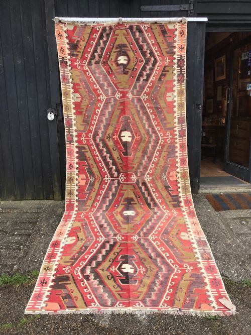 antique kilim rug - CATEGORY: ANTIQUE RUGS - DATED EDWARDIAN