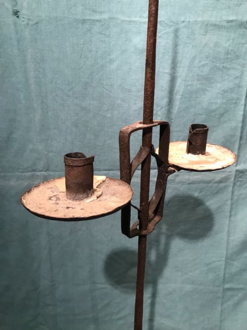 18TH CENTURY IRON CANDLESTAND - ADDITIONAL PHOTO 4