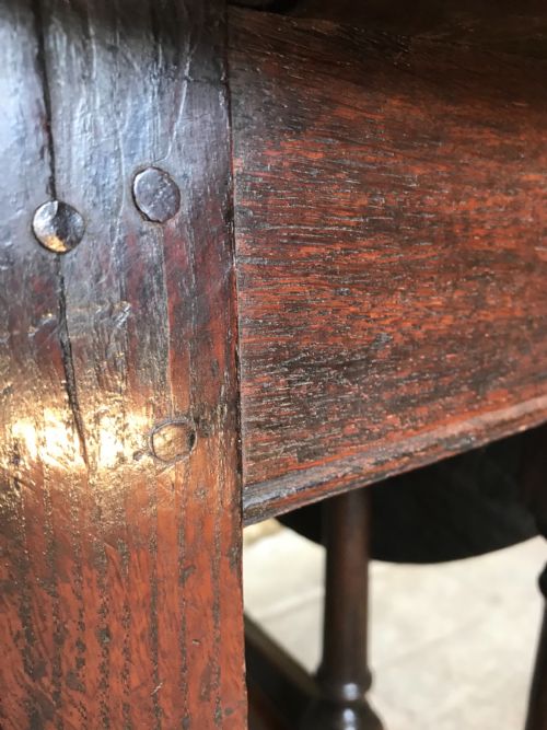 SMALL OAK GATELEG TABLE - ADDITIONAL PHOTO 8