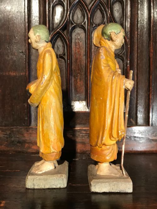 ANTIQUE CARVED WOOD FIGURES - ADDITIONAL PHOTO 4