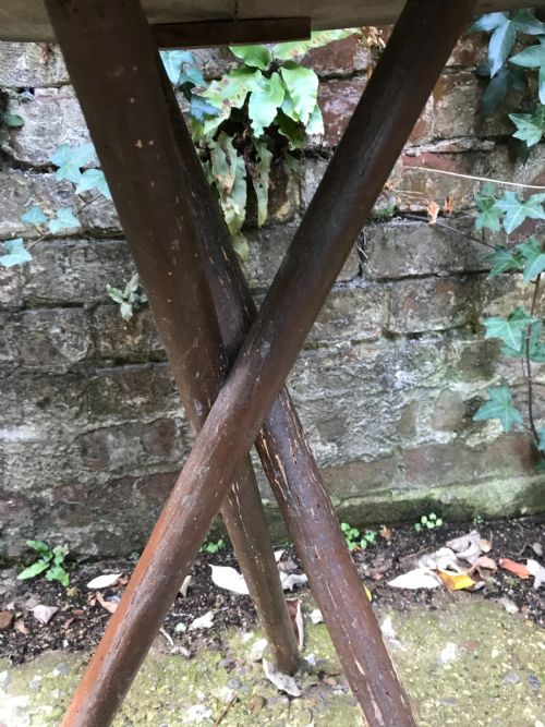 ANTIQUE CRICKET TABLE - ADDITIONAL PHOTO 4
