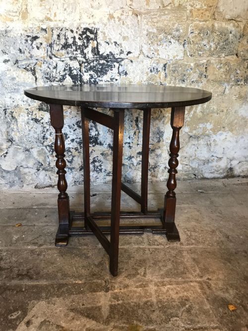 OAK GATELEG SIDE TABLE - ADDITIONAL PHOTO 3