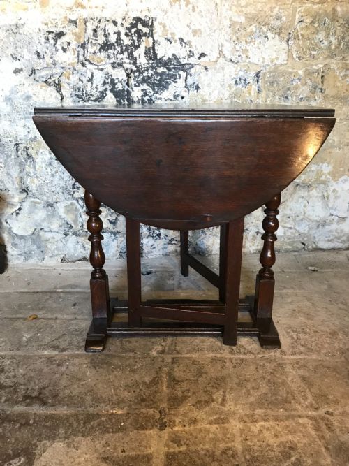 OAK GATELEG SIDE TABLE - ADDITIONAL PHOTO 7