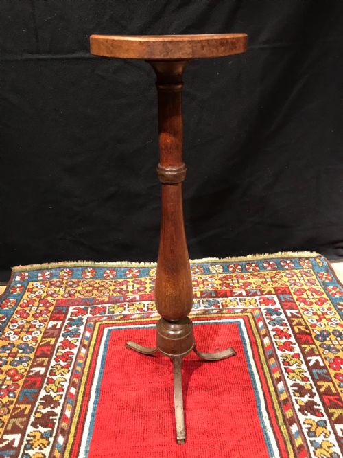 primitive antique candlestand - CATEGORY: ANTIQUE MISCELLANEOUS - DATED 19TH CENTURY