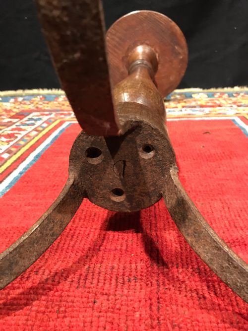 PRIMITIVE ANTIQUE CANDLESTAND - ADDITIONAL PHOTO 9