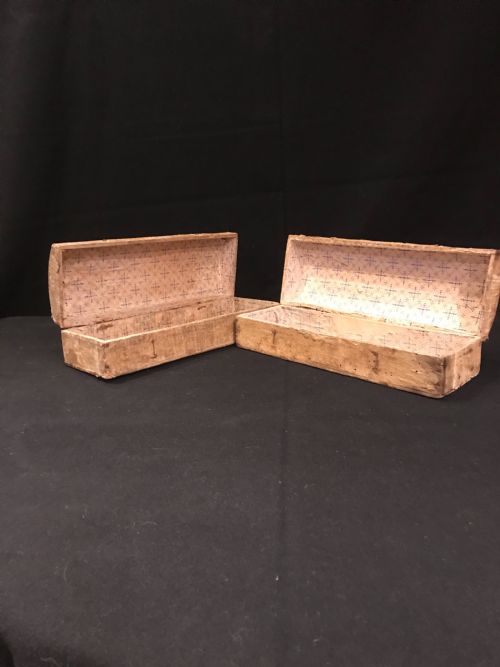 A PAIR OF ANTIQUE GLOVE BOXES - ADDITIONAL PHOTO 1
