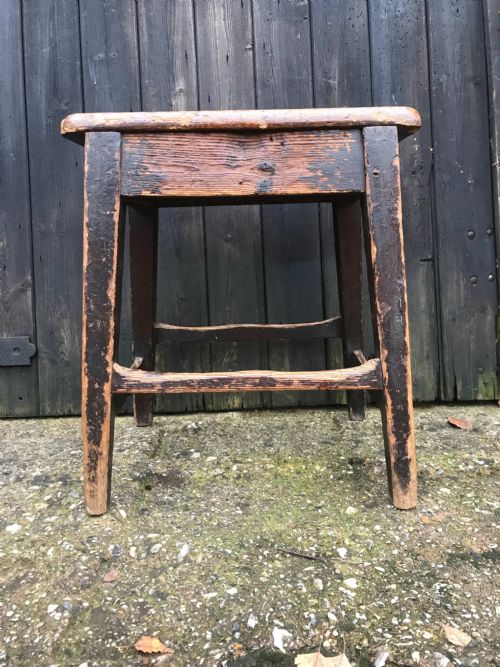 antique country stool - CATEGORY: ANTIQUE STOOLS - DATED 19TH CENTURY