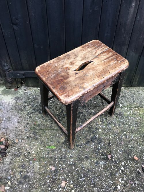 ANTIQUE COUNTRY STOOL - ADDITIONAL PHOTO 2