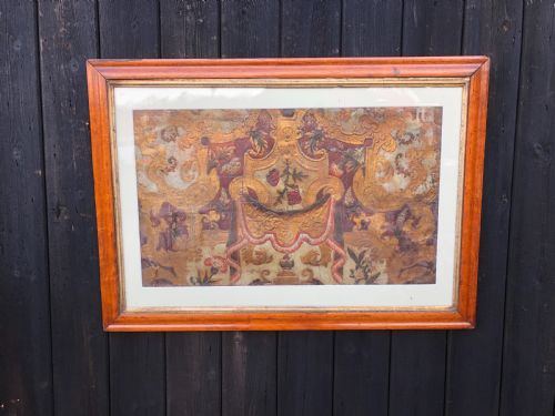 18th century leather panel - CATEGORY: ANTIQUE MISCELLANEOUS - DATED 18TH CENTURY