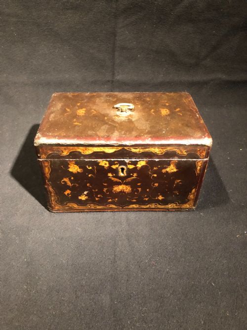 ANTIQUE CHINOISERIE TEA CADDY - ADDITIONAL PHOTO 1