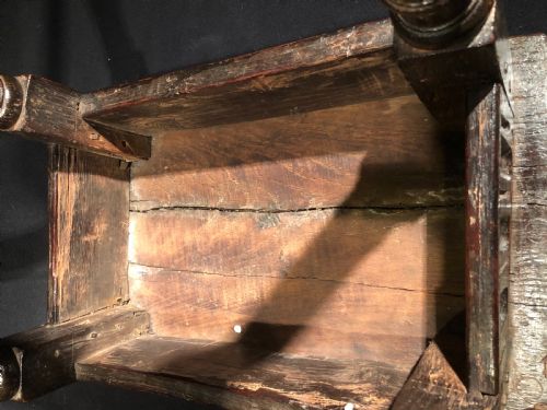 EARLY OAK JOINT STOOL - ADDITIONAL PHOTO 8