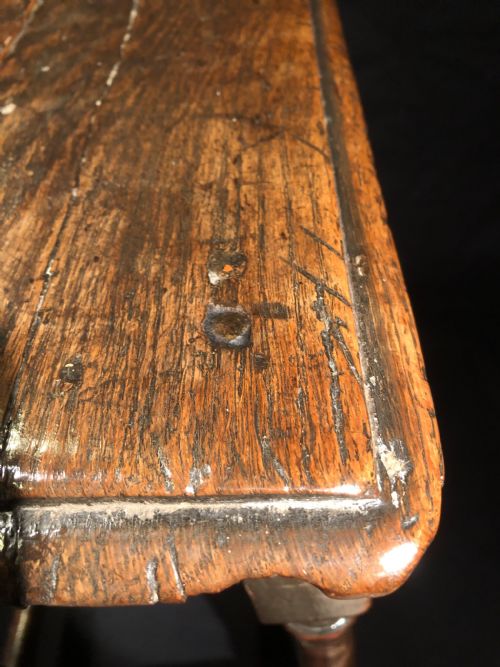 EARLY OAK JOINT STOOL - ADDITIONAL PHOTO 10