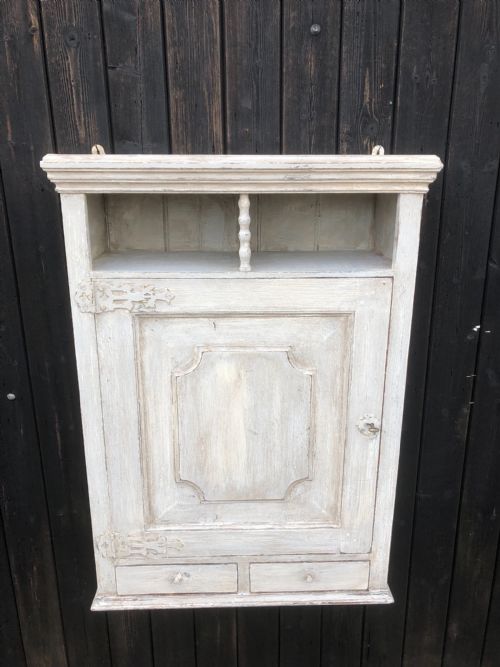 antique painted wall cupboard - CATEGORY: ANTIQUE CUPBOARDS - DATED 19TH CENTURY