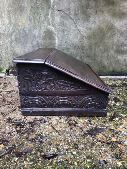 EARLY OAK DESK BOX - ADDITIONAL PHOTO 8