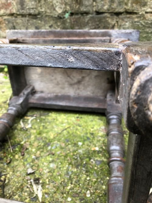 EARLY OAK JOINT STOOL - ADDITIONAL PHOTO 9