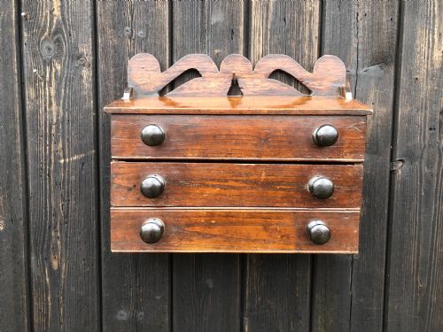 antique wall candle box - CATEGORY: ANTIQUE BOXES - DATED 19TH CENTURY