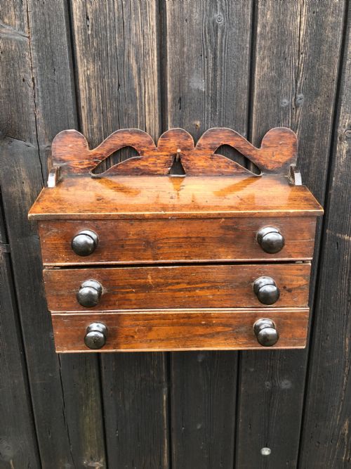 ANTIQUE WALL CANDLE BOX - ADDITIONAL PHOTO 2