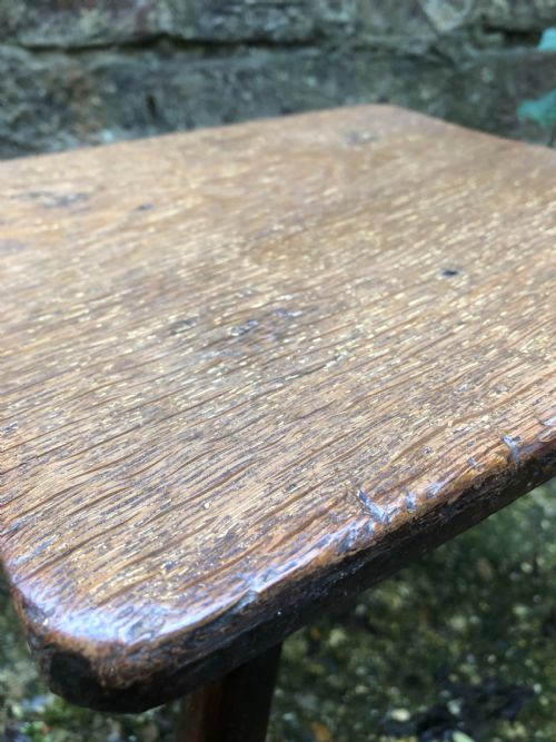PRIMITIVE OAK STOOL - ADDITIONAL PHOTO 5