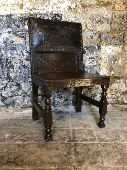 early oak chair - CATEGORY: ANTIQUE CHAIRS - DATED 17TH CENTURY