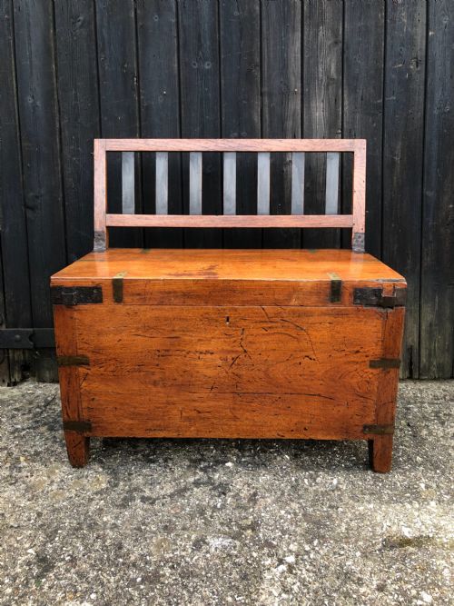 ANTIQUE CAMPAIGN CHEST - ADDITIONAL PHOTO 3