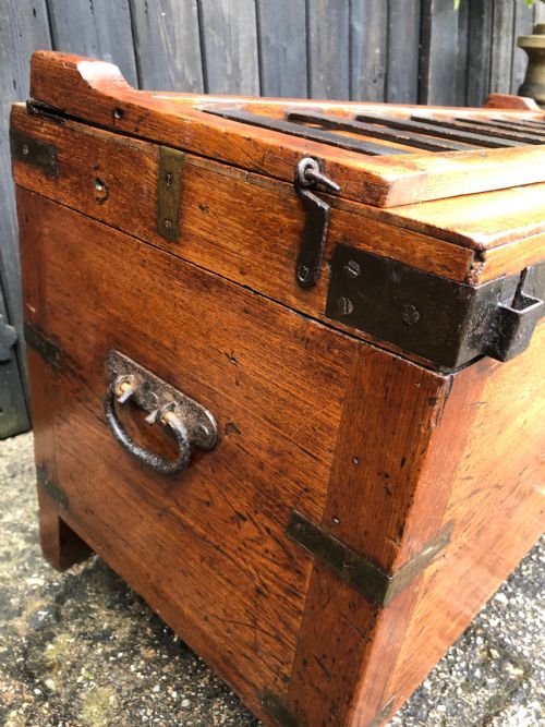 ANTIQUE CAMPAIGN CHEST - ADDITIONAL PHOTO 4