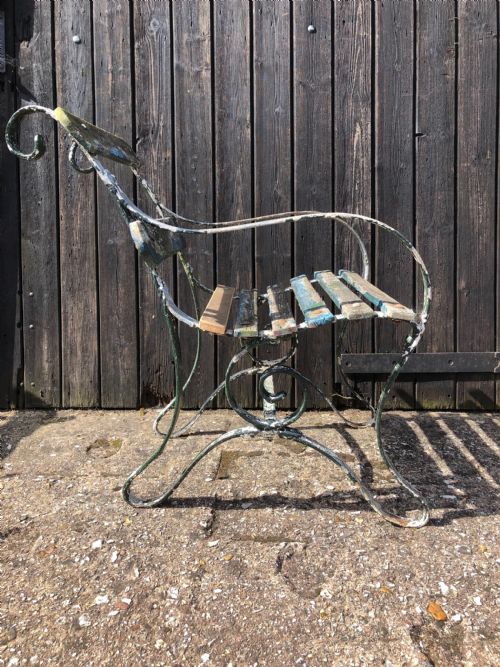 PAIR OF ANTIQUE GARDEN CHAIRS - ADDITIONAL PHOTO 4