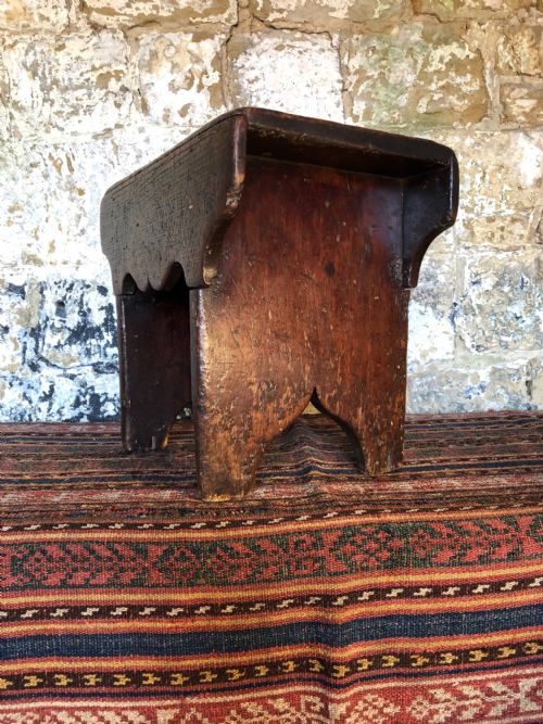 ANTIQUE BOARDED STOOL - ADDITIONAL PHOTO 4