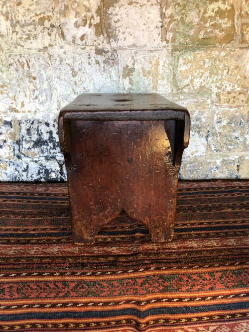 ANTIQUE BOARDED STOOL - ADDITIONAL PHOTO 6