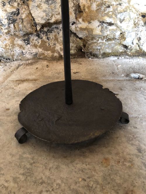 LARGE 18TH CENTURY IRON CANDLESTICK - ADDITIONAL PHOTO 5