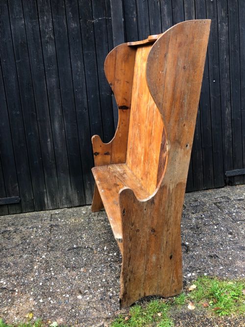 ANTIQUE PINE SETTLE - ADDITIONAL PHOTO 3