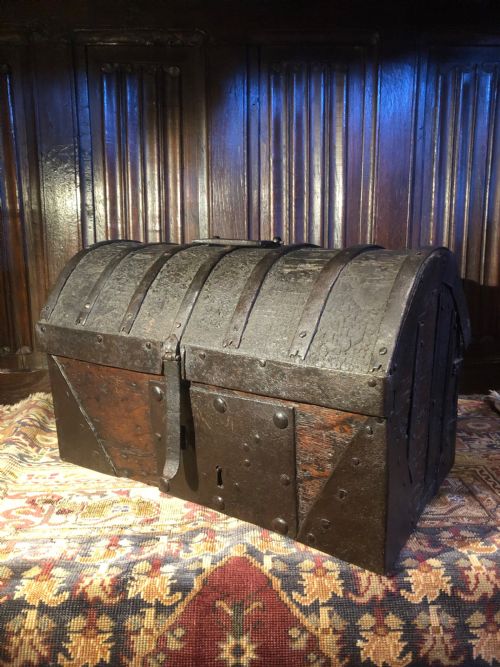 early iron bound casket - CATEGORY: ANTIQUE BOXES - DATED 16TH CENTURY