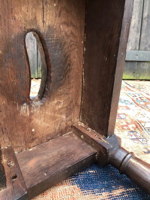 A PRIMITIVE ANTIQUE JOINT STOOL - ADDITIONAL PHOTO 13