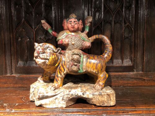 antique indian diety - CATEGORY: ANTIQUE SCULPTURES - DATED 19TH CENTURY