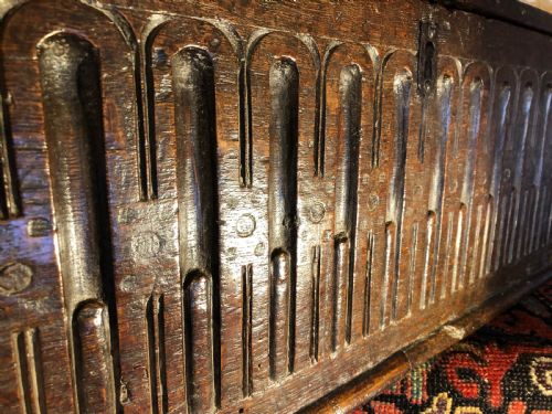 EARLY OAK BIBLE BOX - ADDITIONAL PHOTO 6
