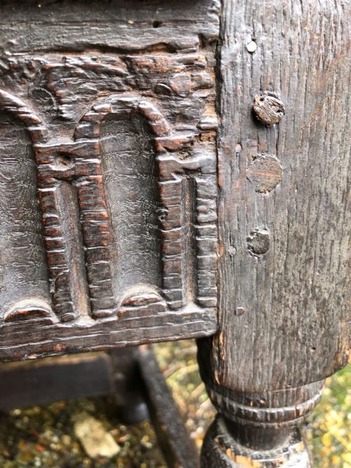 EARLY OAK WAINSCOT CHAIR - ADDITIONAL PHOTO 12