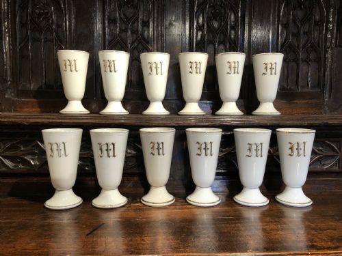 antique ceramic goblets - CATEGORY: ANTIQUE CERAMICS - DATED EDWARDIAN