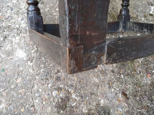 CHARLES I OAK WAINSCOT ARMCHAIR - ADDITIONAL PHOTO 4