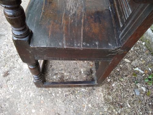 CHARLES I OAK WAINSCOT ARMCHAIR - ADDITIONAL PHOTO 8