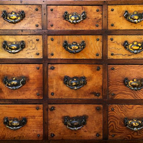 ANTIQUE BANK OF DRAWERS - ADDITIONAL PHOTO 2
