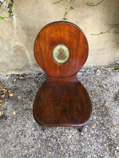 GEORGIAN MAHOGANY HALL CHAIR - ADDITIONAL PHOTO 3