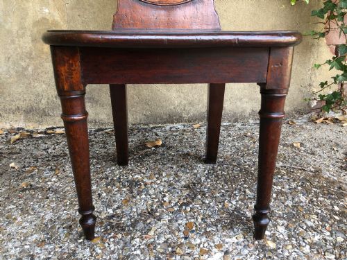 GEORGIAN MAHOGANY HALL CHAIR - ADDITIONAL PHOTO 5