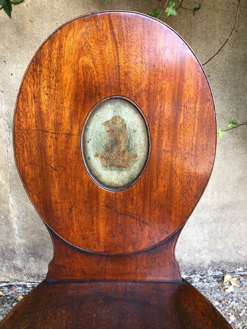 GEORGIAN MAHOGANY HALL CHAIR - ADDITIONAL PHOTO 6