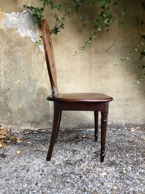 GEORGIAN MAHOGANY HALL CHAIR - ADDITIONAL PHOTO 7