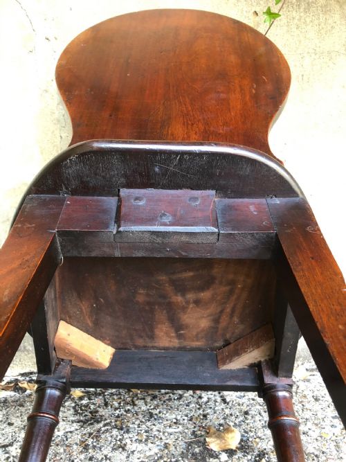 GEORGIAN MAHOGANY HALL CHAIR - ADDITIONAL PHOTO 9